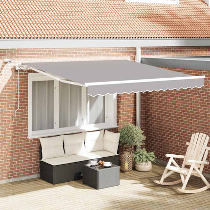 Markis tyg Ljusgrå 350 x 250 cm Polyester