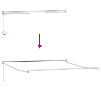 Utdragbar markis Ljusgrå 350 x 250 cm