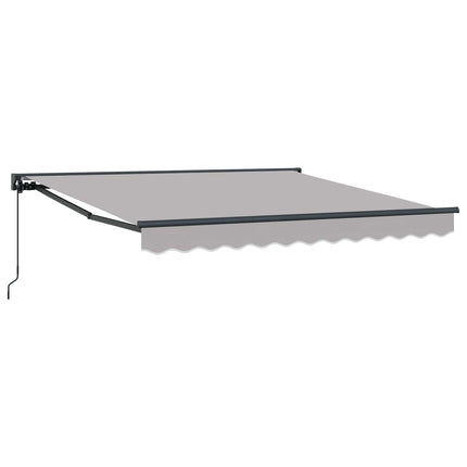 Markisram Ljusgrå 350 x 250 cm Polyester med PU-beläggning