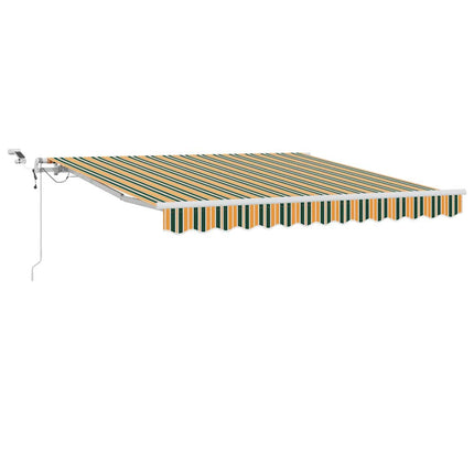 Markis tyg Grön och Gul 350 x 250 cm Polyester