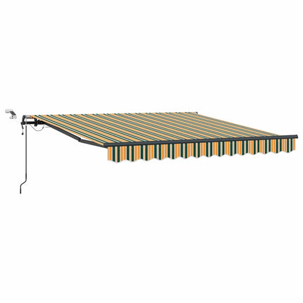 Markis tyg Grön och gul 350 x 250 cm Polyester