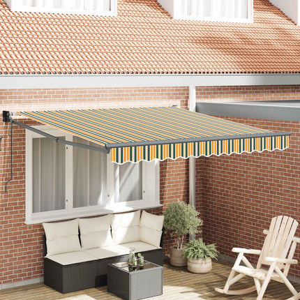 Markis Flerfärgsdesign 350 x 250 cm Polyester och metall