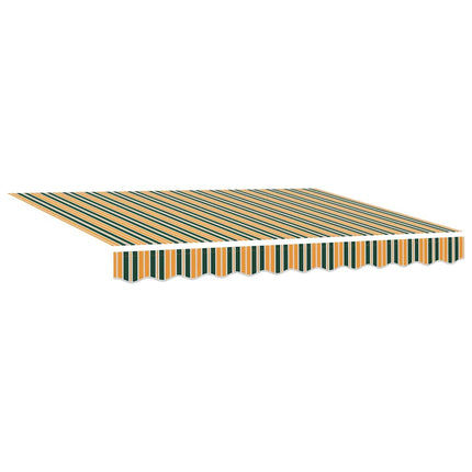 Markisram Grön och Gul 350 x 250 cm Polyester med PU-beläggning