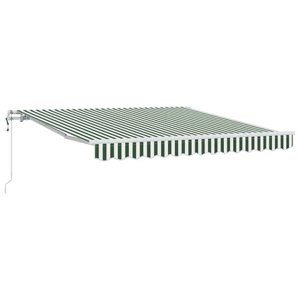 Elektrisk Retraktabel Markis Grön och Vit 350 x 250 cm