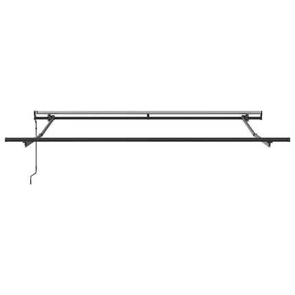 Utfällbar markis Grön och Vit 350 x 250 cm Duk och Aluminium