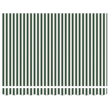 Utfällbar markis Grön och Vit 350 x 250 cm