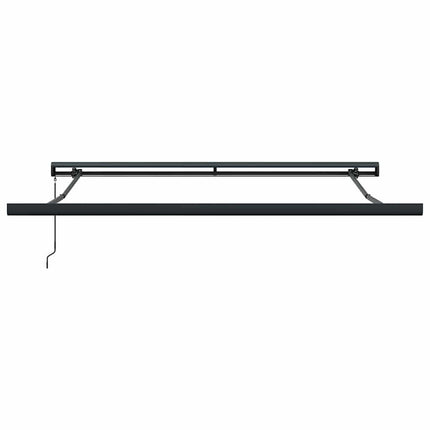 Utfällbar markis Grön och Vit 350 x 250 cm Tyg och Metall