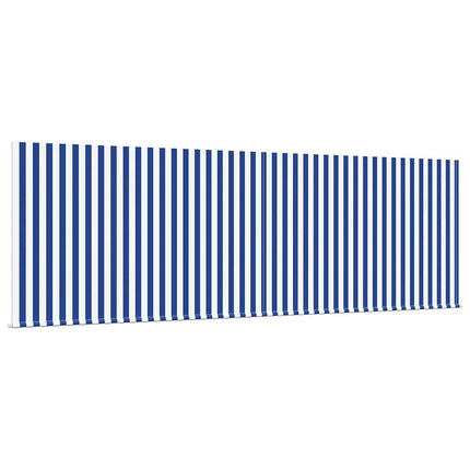 Utdragbar markis Blå och Vit 400 × 300 cm