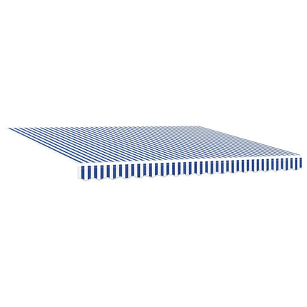 Utfällbar markis Blå och Vit 400 × 300 cm