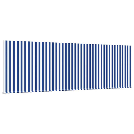 Utfällbar markis Blå och Vit 400 × 300 cm