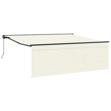 Utdragbar markis Kräm 400 × 300 cm Polyester och aluminium