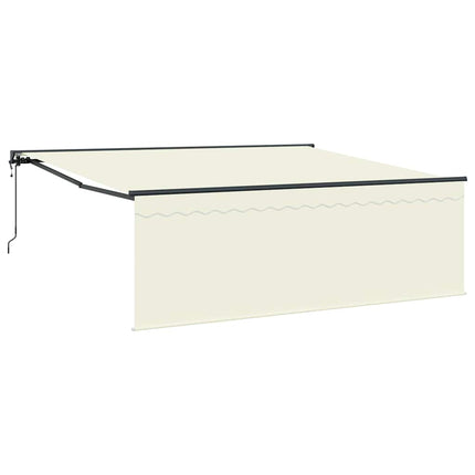 Utdragbar markis Kräm 400 × 300 cm Polyester och aluminium