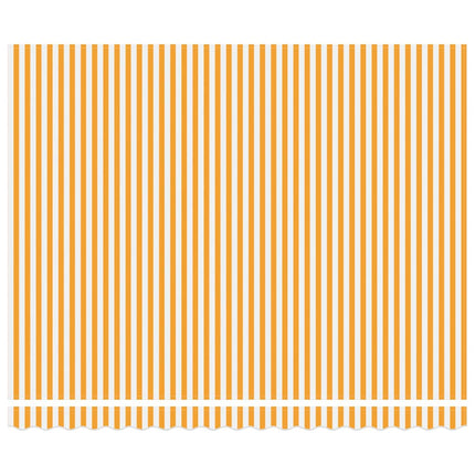 Markisram Gul och Vit 400 × 300 cm Polyester med PU-beläggning