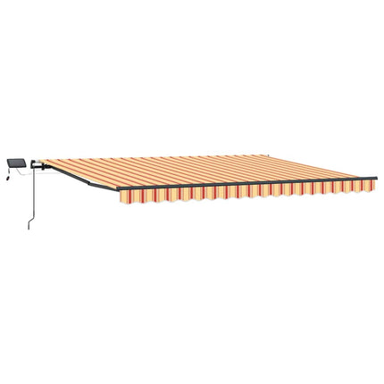 Utdragbar markis Gul och Orange 400 × 300 cm Duk och Aluminium