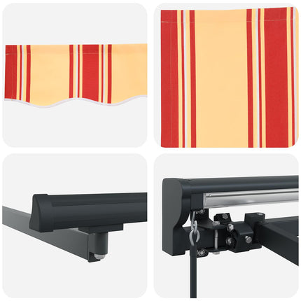 Markisram Flerfärgsdesign 400 × 300 cm