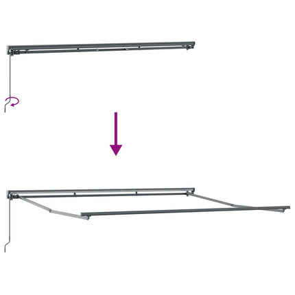 Markisram Flerfärgsdesign 400 × 300 cm