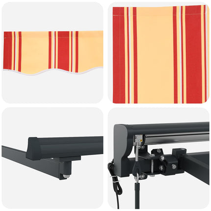 Markisram Flerfärgsdesign 400 × 300 cm