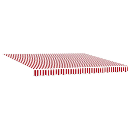 Utfällbar markis Röd och Vit 400 × 300 cm