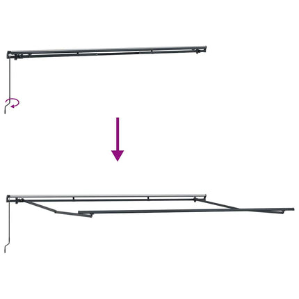 Utfällbar markis Flerfärgsdesign 400 × 300 cm