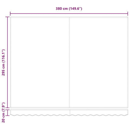 Utdragbar markis Flerfärgsdesign 400 × 300 cm