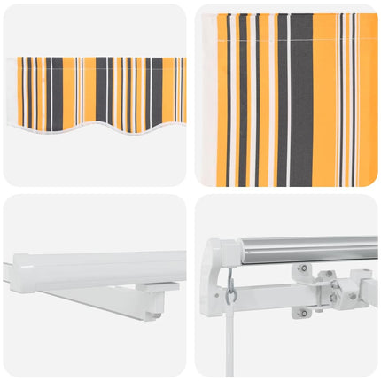 Utfällbar markis Flerfärgsdesign 400 × 300 cm Tyger och Stål