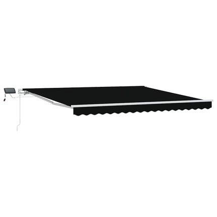 Utfällbar markis Svart 400 × 300 cm Tyger och Stål