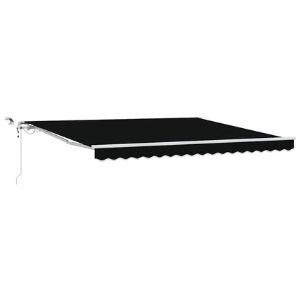 Utfällbar markis Svart 400 × 300 cm Polyester och metall