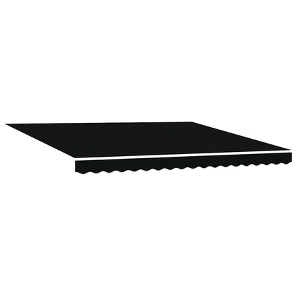 Utfällbar markis Svart 400 × 300 cm Polyester och Stål