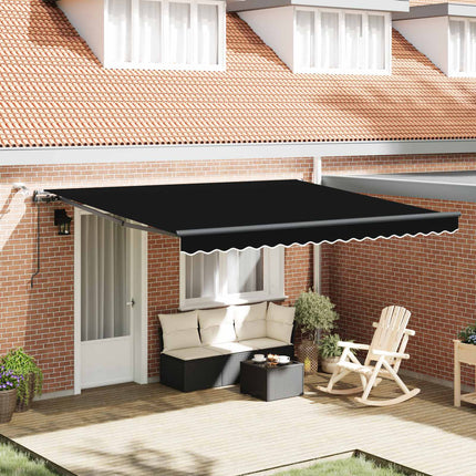 Markis tyg Svart 400 × 300 cm Polyester