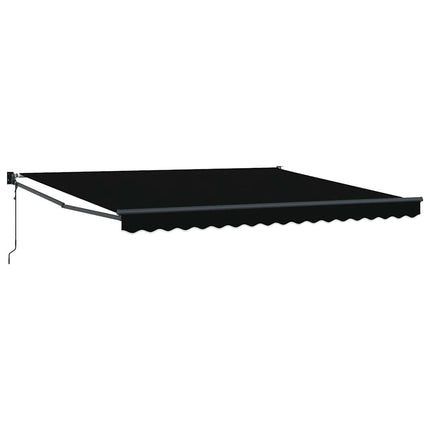 Utfällbar markis Svart 400 × 300 cm Polyester och aluminium