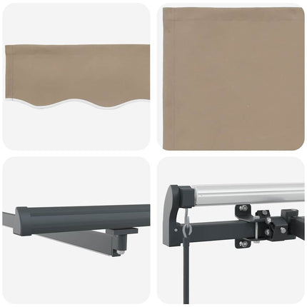 Utfällbar markis Beige 400 ×300 cm tyg