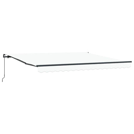 Utdragbar markis Vit 400 × 300 cm Polyester och aluminium