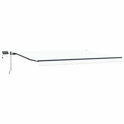 Utfällbar markis Vit 400 ×300 cm tyg