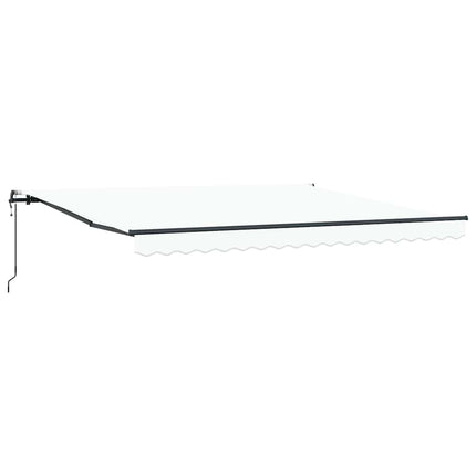 Utfällbar markis Vit 400 × 300 cm Duk och Aluminium
