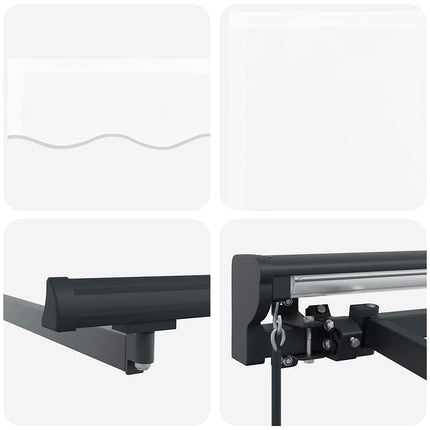 Markisram Vit 400 × 300 cm Polyester med PU-beläggning