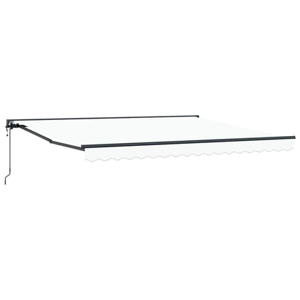 Markisram Vit 400 × 300 cm Polyester med PU-beläggning
