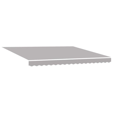 Utdragbar markis Ljusgrå 400 × 300 cm Duk och Aluminium