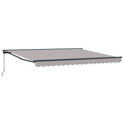 Markisram Ljusgrå 400 × 300 cm Polyester med PU-beläggning
