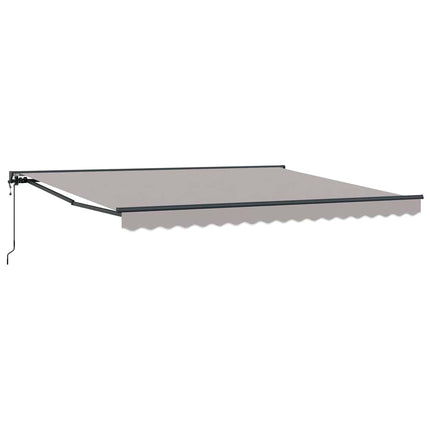 Markisram Ljusgrå 400 × 300 cm Polyester med PU-beläggning