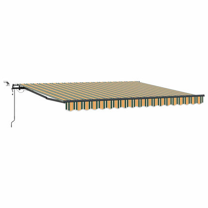 Markis tyg Grön och gul 400 × 300 cm Polyester