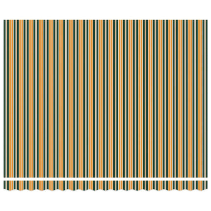 Markis tyg Grön och gul 400 × 300 cm Polyester