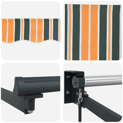 Utfällbar markis Flerfärgsdesign 400 × 300 cm