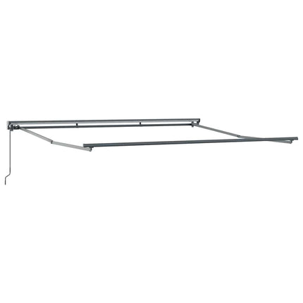 Markisram Grön och Vit 400 × 300 cm Polyester med PU-beläggning
