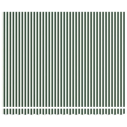 Markisram Grön och Vit 400 × 300 cm Polyester med PU-beläggning