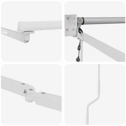 Utfällbar markis Gul och Orange 400 × 300 cm Tyger och Stål