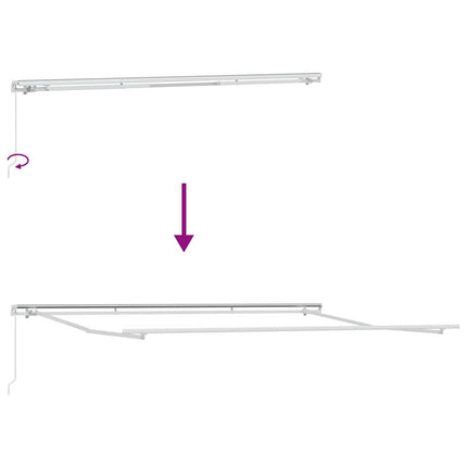 Utfällbar markis Flerfärgsdesign 400 × 350 cm