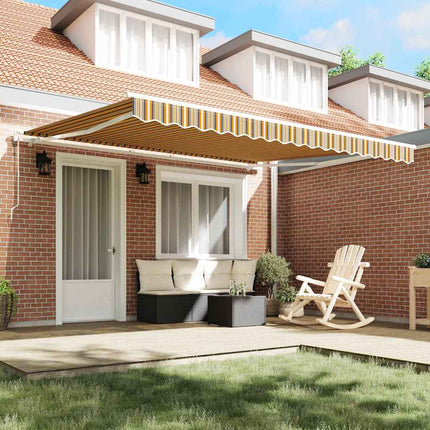 Elektrisk Retraktabel Markis Flerfärgsdesign 400 × 350 cm