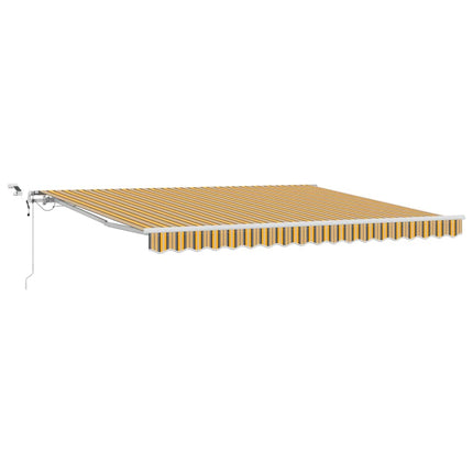 Utdragbar markis Flerfärgsdesign 400 × 350 cm Polyester