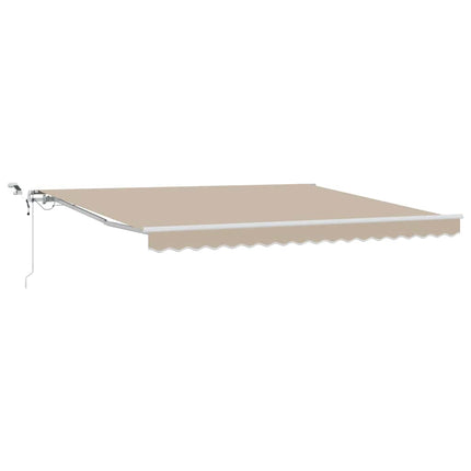 Utfällbar markis Beige 400 × 350 cm Polyester och metall