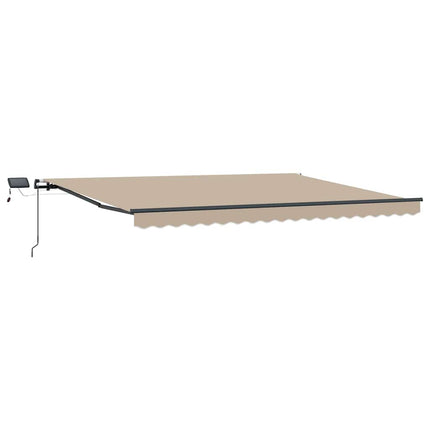 Utfällbar markis Beige 400 ×350 cm tyg